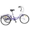 Adult Tricycle Trikes; 3-Wheel Bikes; 26 Inch Wheels Cruiser Bicycles with Large Shopping Basket for Women and Men