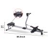 YSSOA Fitness Rowing Machine Rower Ergometer, with 12 Levels of Adjustable Resistance, Digital Monitor and 260 lbs of Maximum Load, Black