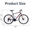 21 Speed Hybrid bike Disc Brake 700C Road Bike For men women\'s City Bicycle