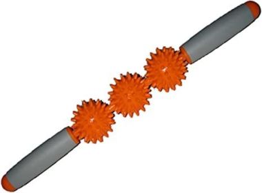 3 Balls Muscle Roller Cellulite Massager Fascia Roller for Cellulite and Sore Muscles Neck Leg Back Body Roller Deep Tissue Massage Stick Tools (Color: Orange)