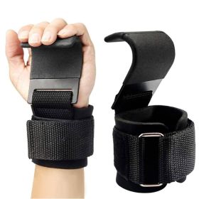 Heavy Duty Lifting Grips Wrist Strap - single (Color: BLACK)